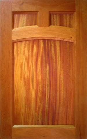 African Mahogany Arch 3-panel Door